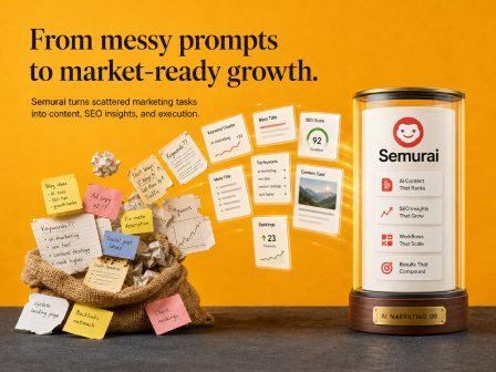 Less marketing mess with Semurai creative
