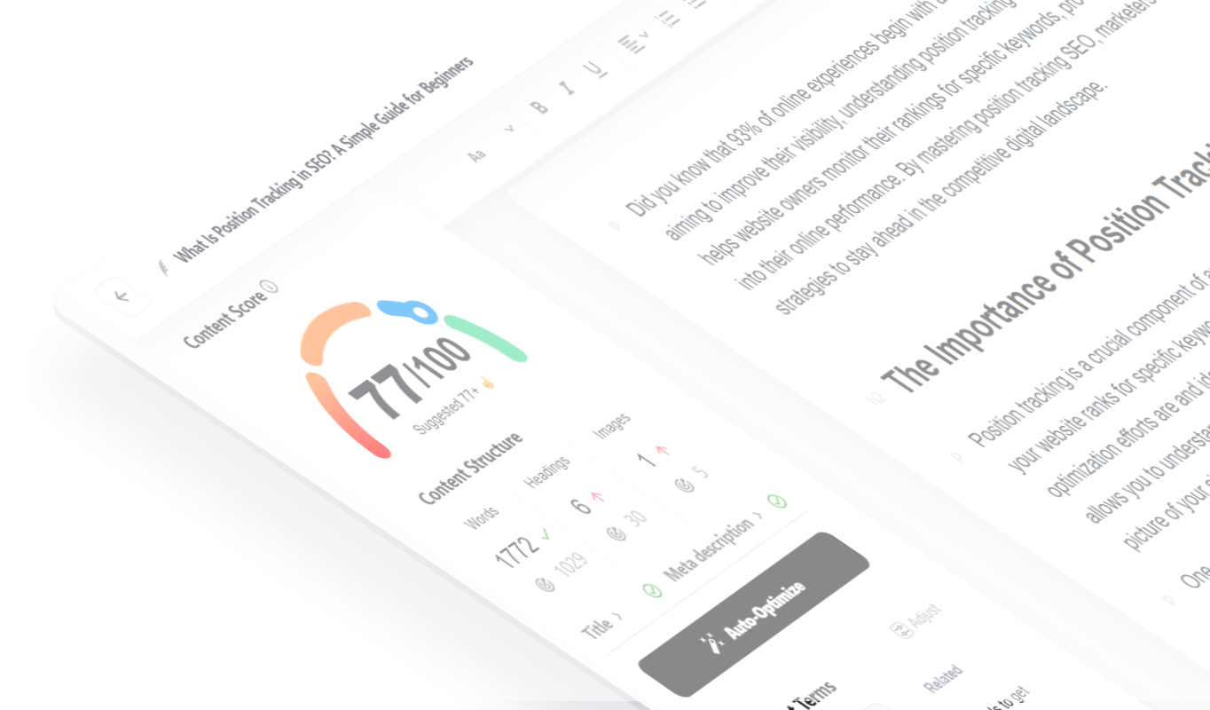 Semurai SEO editor base interface